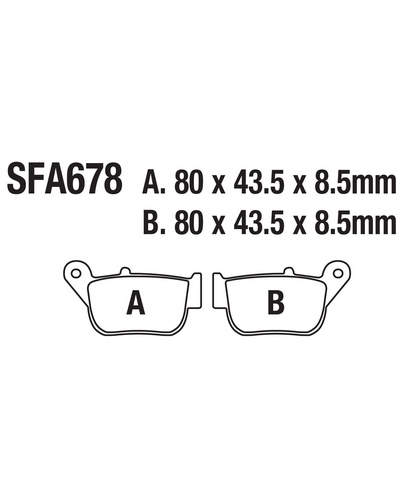 Plaquettes Freins EBC Plaquette EBC-SFA678