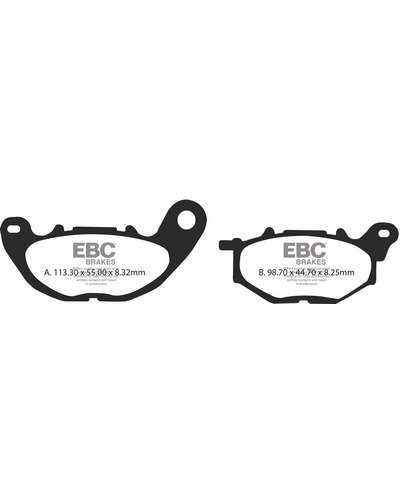 Plaquettes Freins EBC Plaquette EBC-SFA705 Carbon