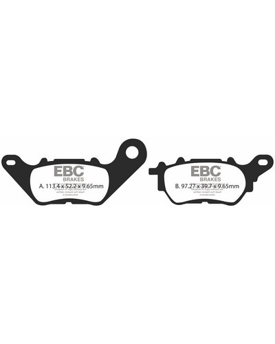 Plaquettes Freins EBC Plaquette EBC-SFA706 Carbon