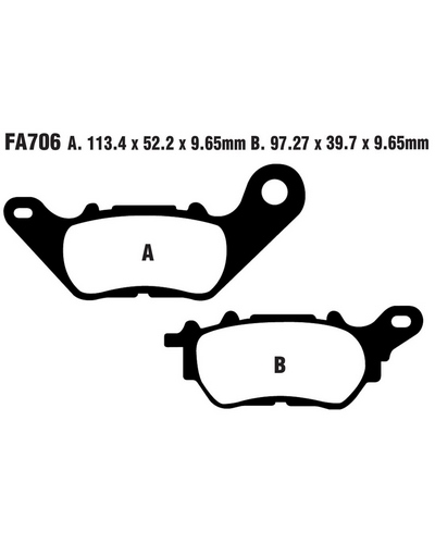 Plaquettes Freins EBC Plaquette EBC-SFA706