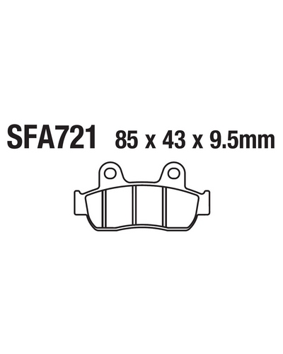 Plaquettes Freins EBC Plaquette EBC-SFA721