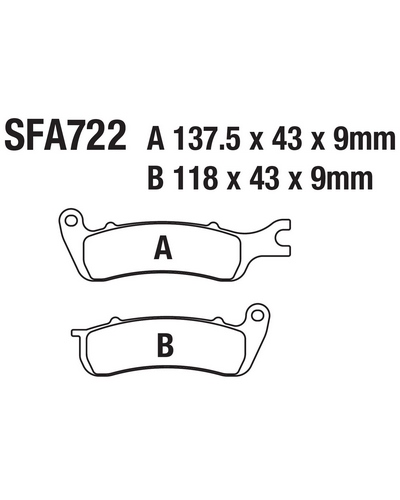 Plaquettes Freins EBC Plaquette EBC-SFA722