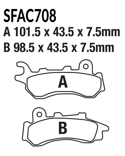 Plaquettes Freins EBC Plaquette EBC-SFA723 Carbon