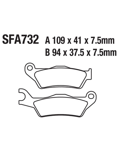Plaquettes Freins EBC Plaquette EBC-SFA732 Carbon Plaquettes Freins EBC Plaquette EBC-SFA732 Carbon