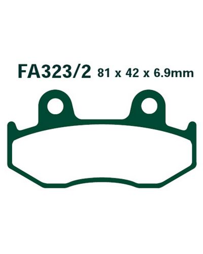 Plaquettes Freins EBC Réf. remplacée par la SFA323/3HH