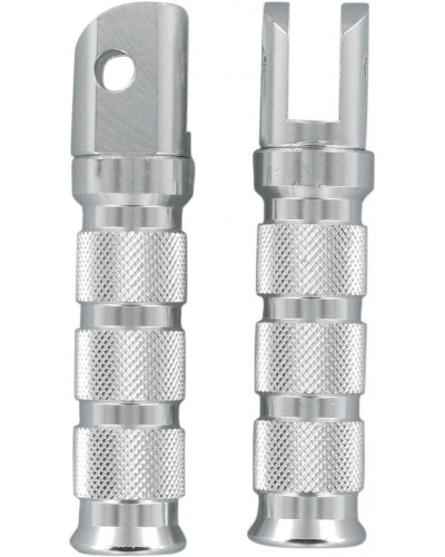 Repose Pieds Moto EMGO FOOTPEGS SILVER KAW-FRONT