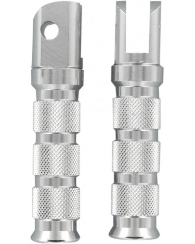 Repose Pieds Moto EMGO FOOTPEGS SILVER YAM-FRONT