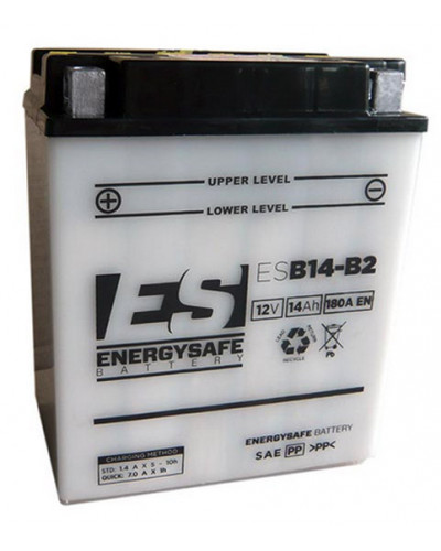 Batterie Moto ENERGY SAFE BATTERIE ENERGY SAFE ESB14-B2 12V/14AH Pack Acide Inclus Batterie Moto ENERGY SAFE BATTERIE ENERGY SAFE ESB14-B2 12V/14AH Pack Acide Inclus