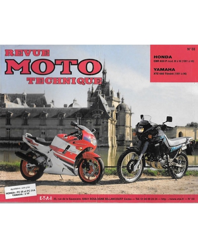 Revue Moto Technique ETAI 600F CBR 91-98/660 XTZ 91-96