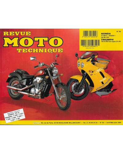 Revue Moto Technique ETAI VT 600C 88-94/TRIUMPH 750-900