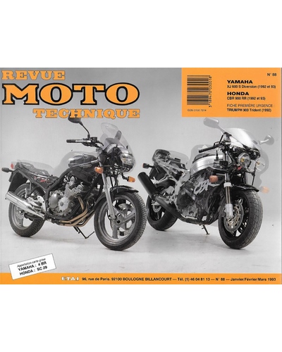 Revue Moto Technique ETAI XJ 600S 94-01/ CBR 900RR 92-99