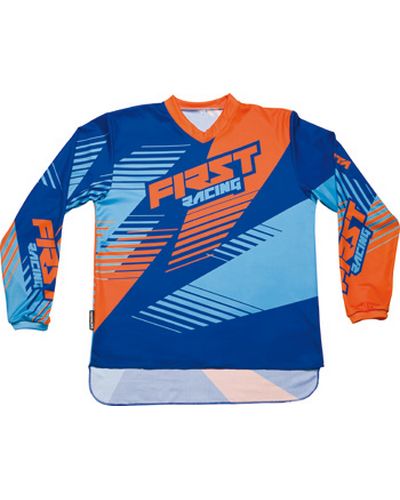 Maillot Moto Cross FIRST Data 15 kid orange-bleu