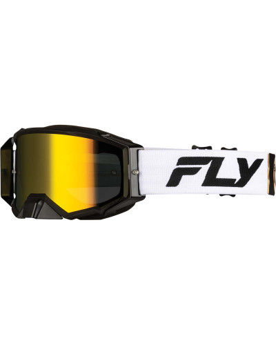 Masque Moto Cross FLY Fly Zone Pro blanc-or Masque Moto Cross FLY Fly Zone Pro blanc-or