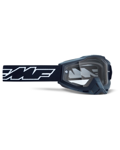 Masque Moto Cross FMF Powerbomb Enduro Rocket noir ecran transparent