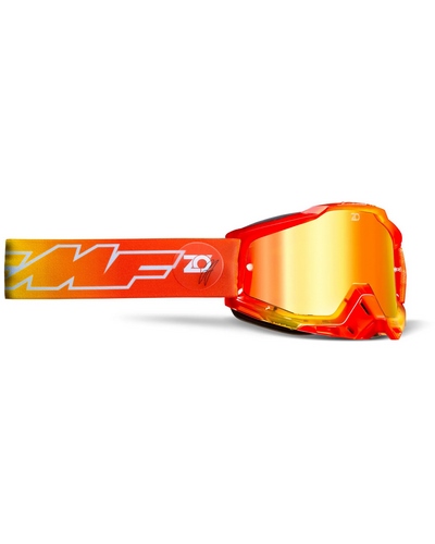 Masque Moto Cross FMF Powerbomb Osborne ecran miroir rouge