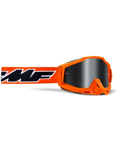 Masque Moto Cross FMF Powerbomb Sand Rocket orange ecran fumé