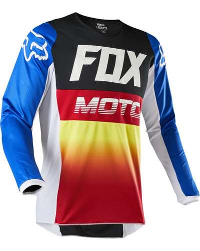 Maillot Moto Cross FOX 180 Fyce enfant bleu-rouge