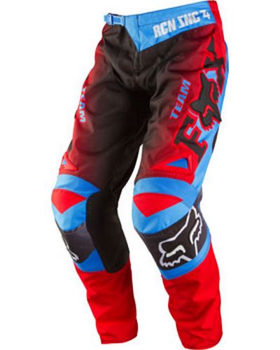 Pantalon Moto Cross FOX 180 Impérial JUNIOR bleu-rouge