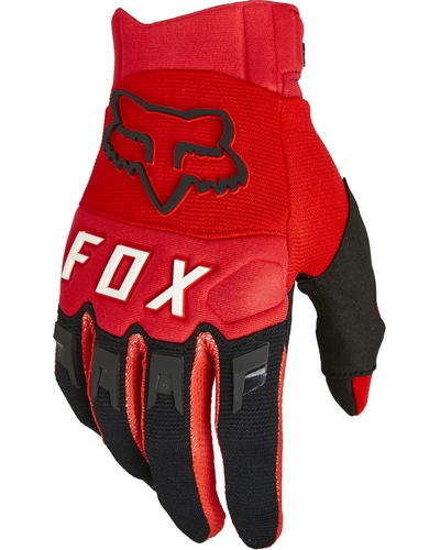 Gants Moto Cross FOX Dirtpaw rouge fluo