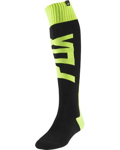 Chaussettes Moto FOX épaisse Fox Fri noir-jaune fluo