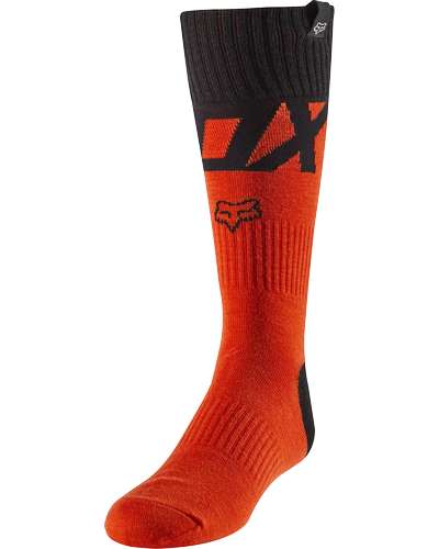 Chaussettes Moto FOX épaisse Fyce enfant noir-orange fluo