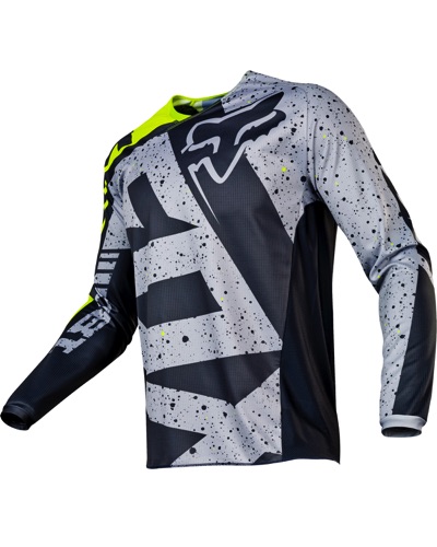 Maillot Moto Cross FOX Fox 180 Nirv jaune-gris