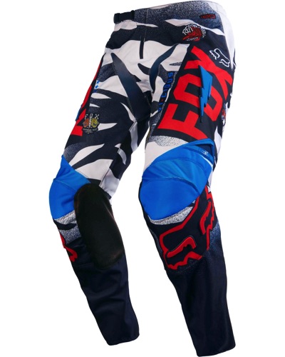 Pantalon Moto Cross FOX Fox 180 Vicious bleu-blanc