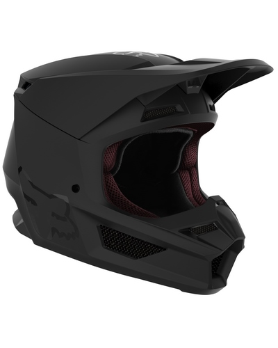 Casque Moto Cross FOX V1 enfant noir mat