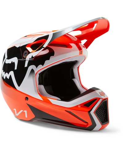 Casque Moto Cross FOX V1 Leed kid orange