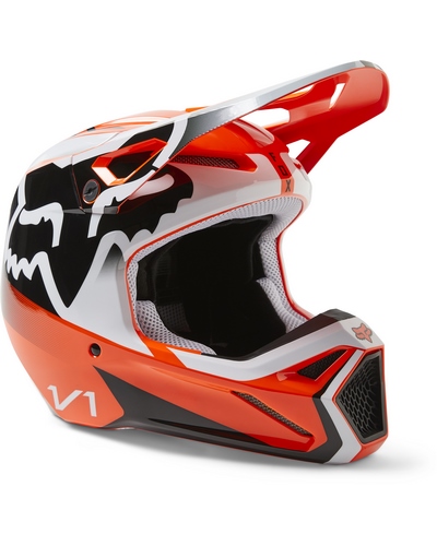 Casque Moto Cross FOX V1 Leed orange