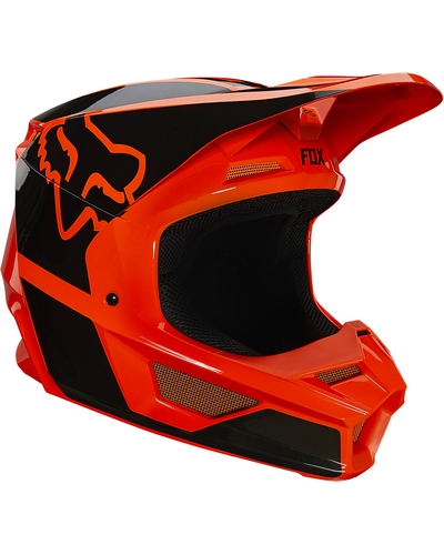 FOX  V1 Revn enfant noir-orange fluo