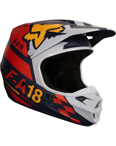 Casque Moto Cross FOX V1 Sayak orange