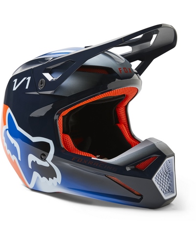 Casque Moto Cross FOX V1 Toxsyk bleu