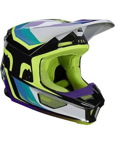 Casque Moto Cross FOX V1 Tro noir-bleu