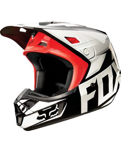 Casque Moto Cross FOX V2 Race noir-blanc