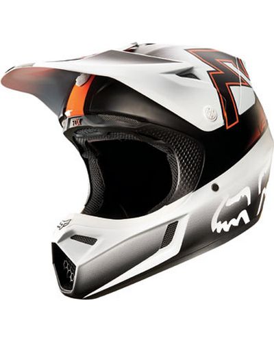 Casque Moto Cross FOX V3 Franchise orange orange