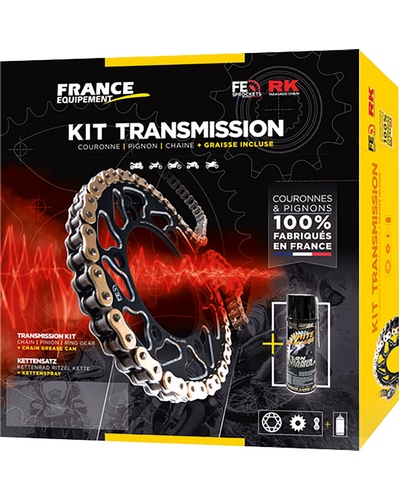 Kit Chaine Moto FRANCE EQUIPEMENT Cour.ACIER 1198.DIAVEL/CARBON '11/18 15X43 RK525RO *