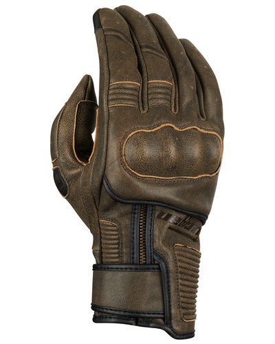 Gants Moto Mi-Saison FURYGAN cuir James Rusted D3o marron