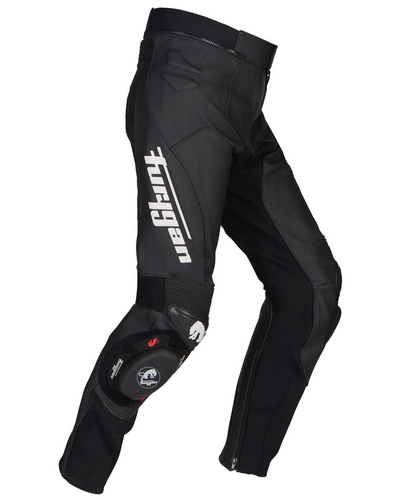 Pantalon Cuir Moto FURYGAN cuir Raptor EVO noir-blanc