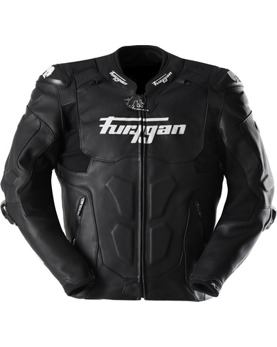 Blouson Cuir Moto FURYGAN cuir Raptor Evo3 noir-blanc