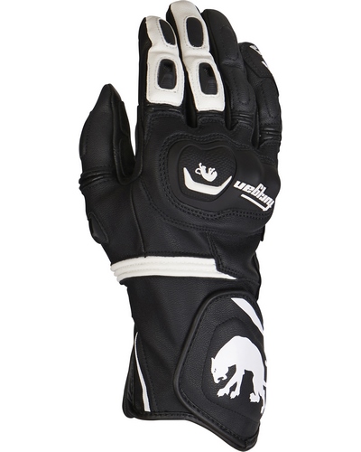 Gants Moto Racing FURYGAN été Higgins noir-blanc