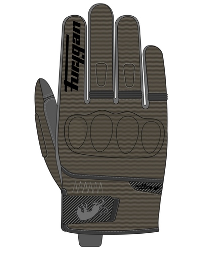 Gants Moto Mi-Saison FURYGAN Jet all seasons D3o Evo kaki