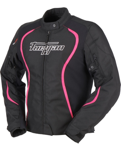 Blouson Textile Moto FURYGAN Odessa lady noir-rose