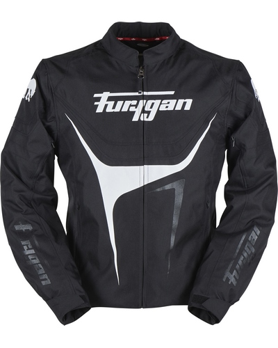 Blouson Textile Moto FURYGAN Oggy noir-blanc