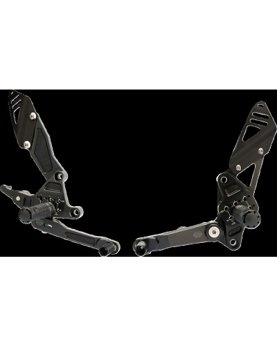 Repose Pieds Moto GILLES TOOLING YAMAHA FOOTREST KIT FXR BLACK Repose Pieds Moto GILLES TOOLING YAMAHA FOOTREST KIT FXR BLACK
