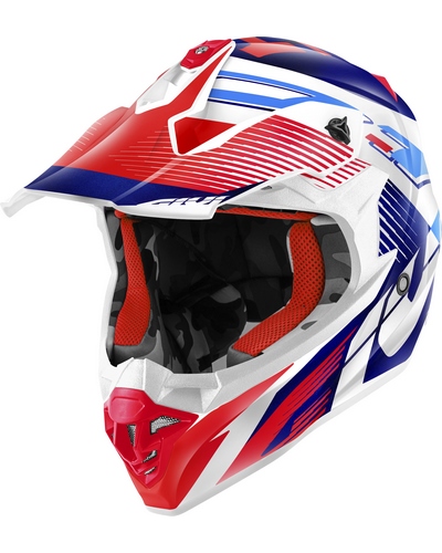 Casque Moto Cross GIVI 60.1 Fresh blanc-rouge