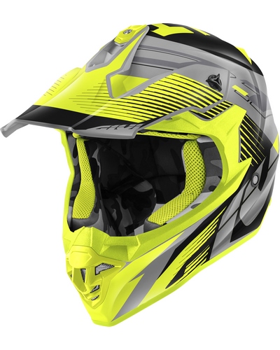 Casque Moto Cross GIVI 60.1 Fresh noir mat-jaune