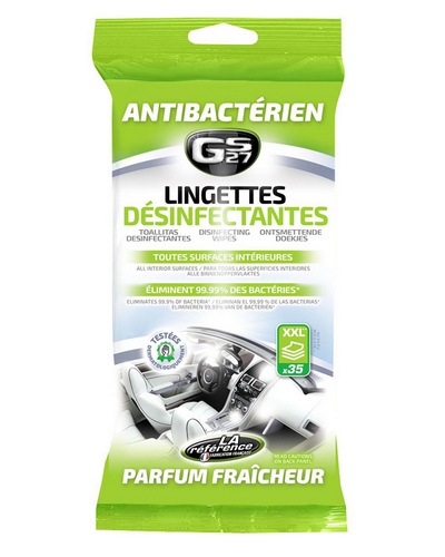 GS 27  LINGETTES DESINFECTANTES 35pcs