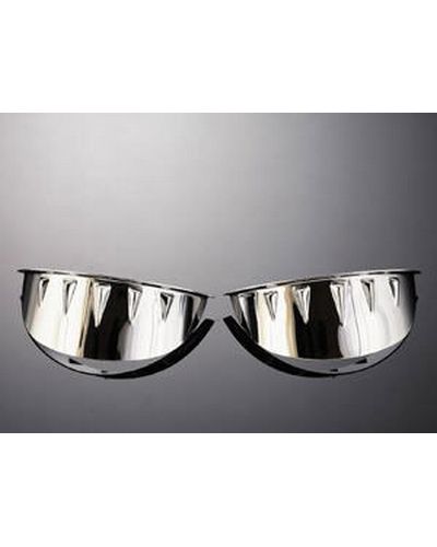 Accessoires Feux Moto HIGHWAY HAWK VISIERE de phare chrome dia 115mm