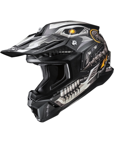 Casque Moto Cross HJC C-50 Mecha Beast gris-orange